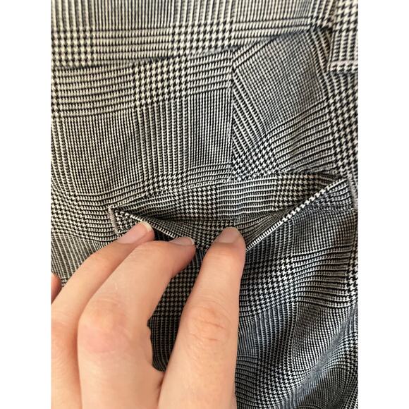 Talbots Curvy Womens Size 4 Dress Pants Gray Checker Pattern Pockets Sewn Shut - Picture 6 of 11